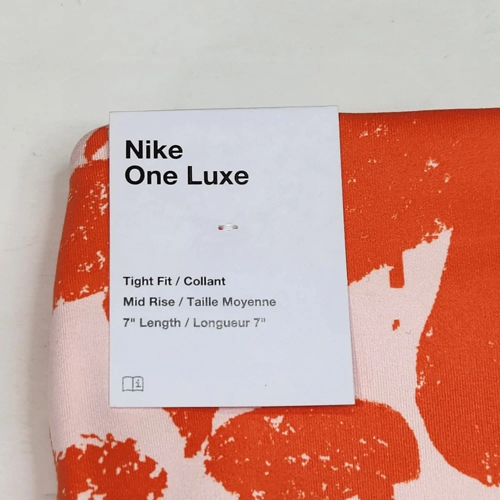 Nike One Luxe Womens 2X Orange Pink Abstract Floral 7